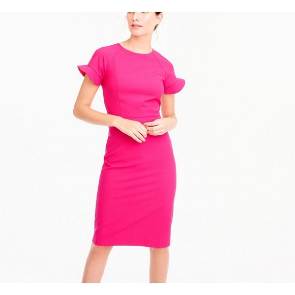 pink sheath dress with sleeves